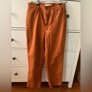 Everlane Casual High Rise pant in Orange